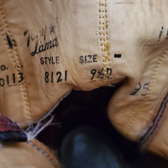 Mens Eelskin Boots 9.5D Cognac - Picture 4 of 7